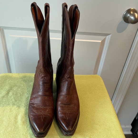 Lucchese Rich Brown Western Boots. Size 7.5 - Picture 8 of 14